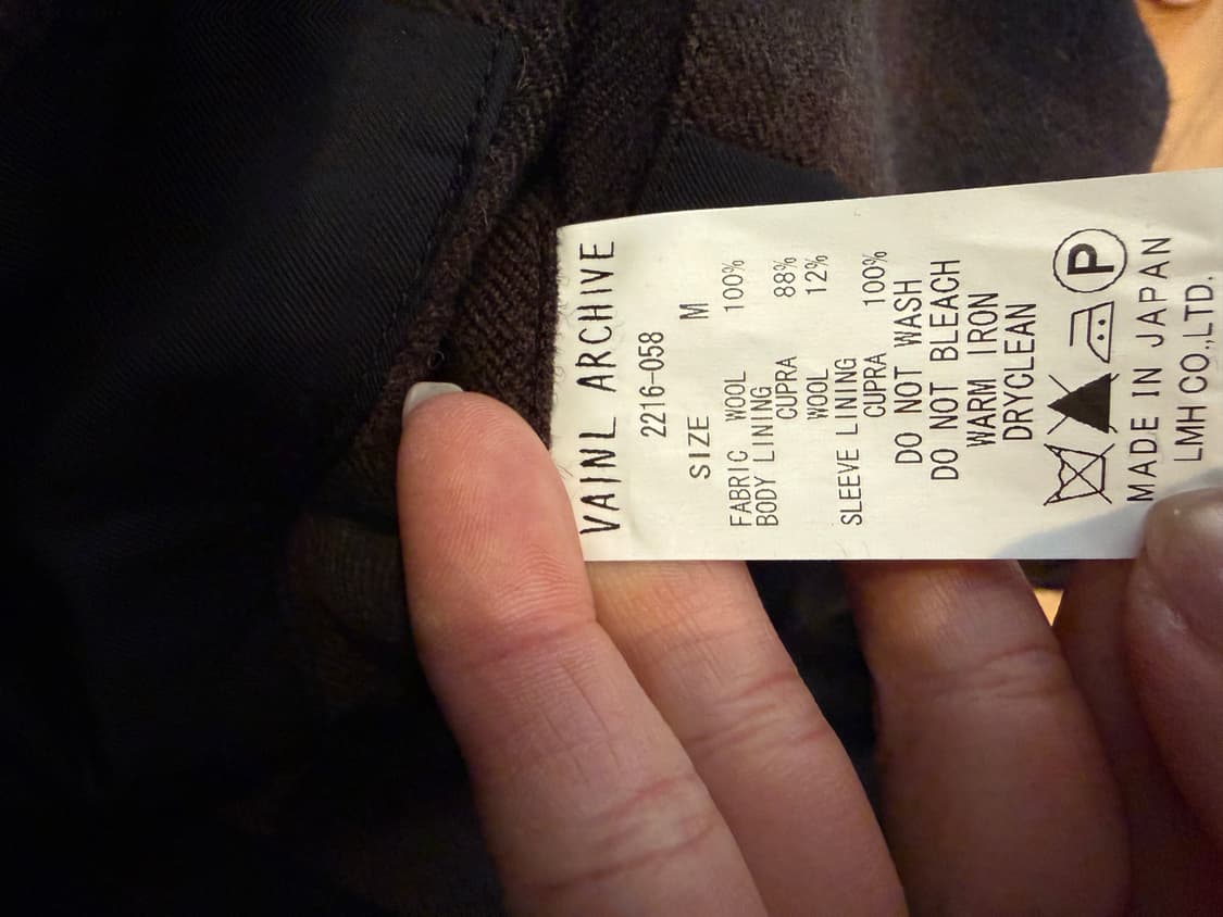 vainl archive 체크 롱 코트 M 상품이미지7