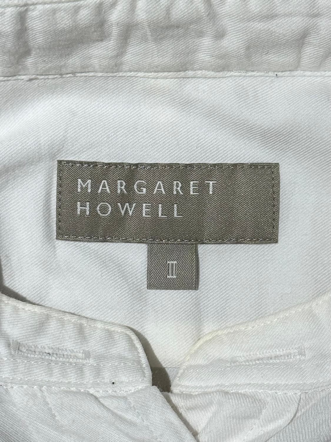 마가렛 호웰 화이트 헨리넥 코튼 셔츠 상품이미지7