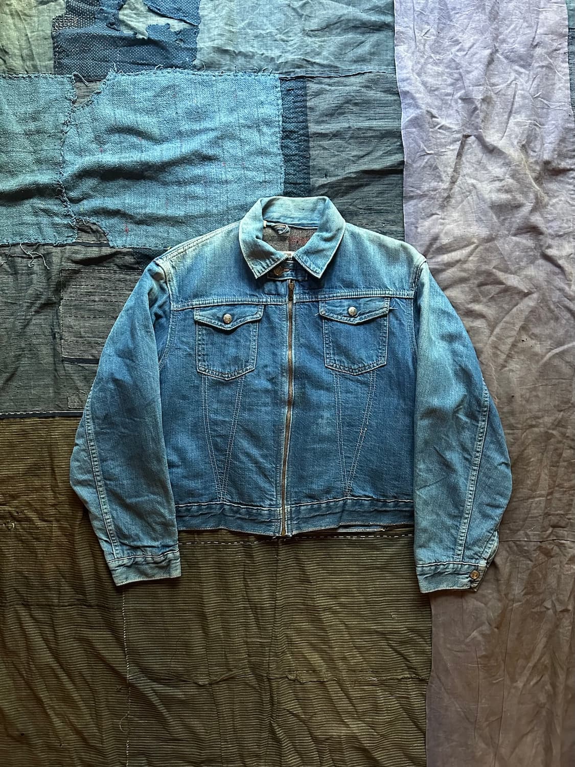 60s 70s USA 빈티지 몽고메리 워드 101 데님 트러커 자켓 상품이미지1