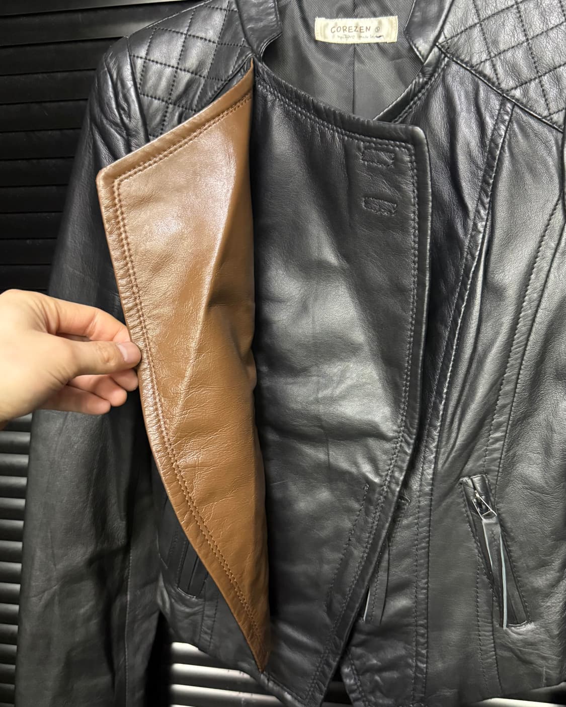 꼬르젠 퀄팅 양가죽 레더 바이커 라이더 자켓 고스 펑크 고딕 로리 갸루  상품이미지4