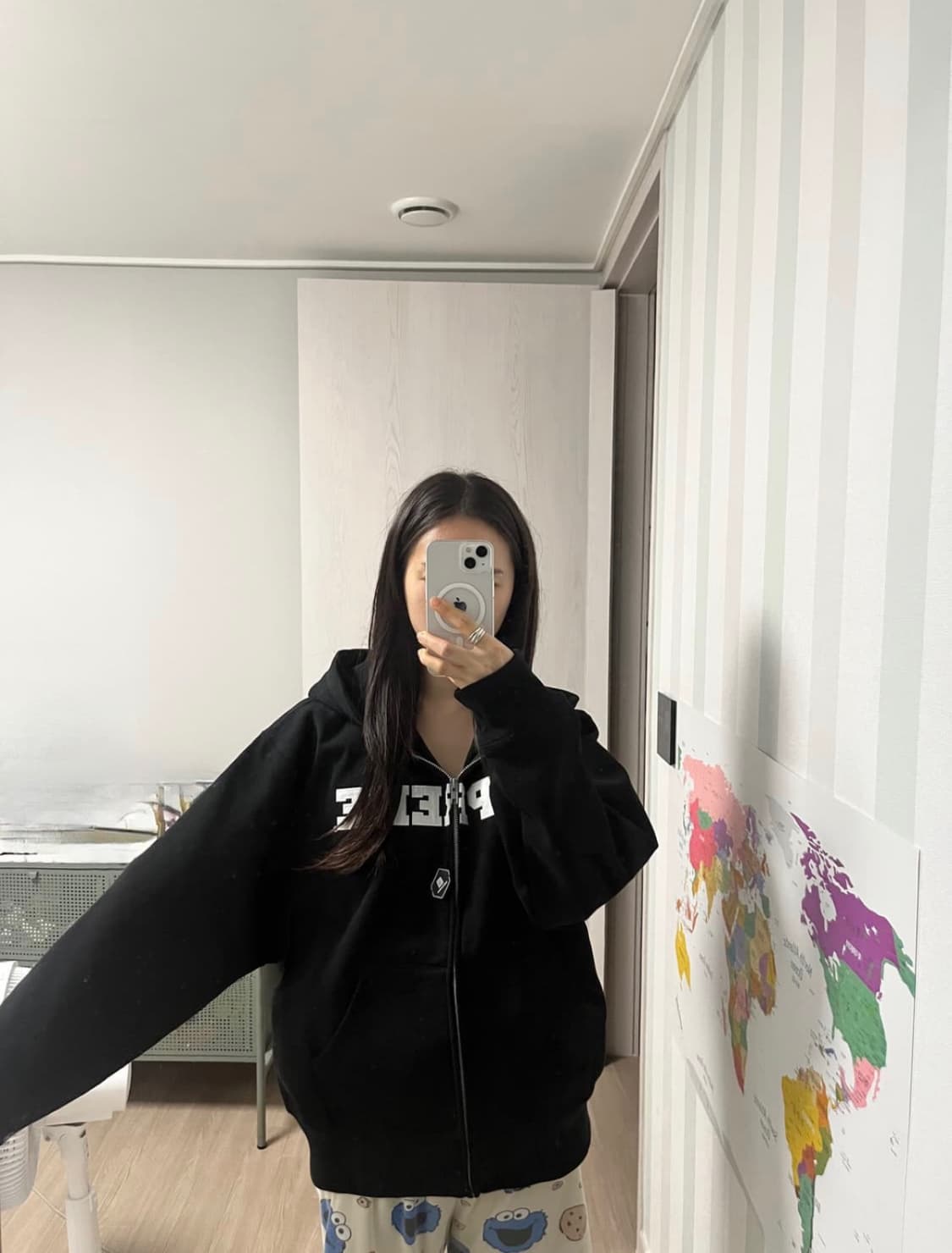 슈프림 컬리지에이트 후드집업 m 상품이미지3