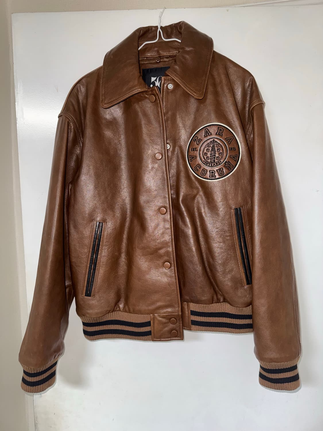 (새상품) 자라 50주년 한정판 가죽 봄버 자켓 (남녀공용) 상품이미지2