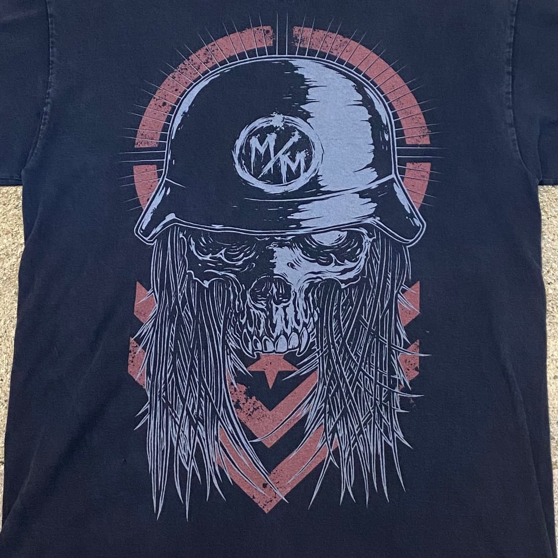 미국 빈티지 메탈 멀리샤 해골 스컬 프린팅 반팔티 락티셔츠 상품이미지3