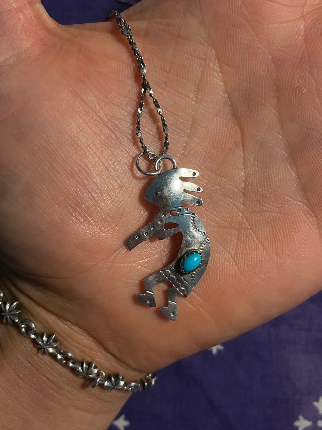 Navajo 925 Silver Kokopelli Necklace 상품이미지8