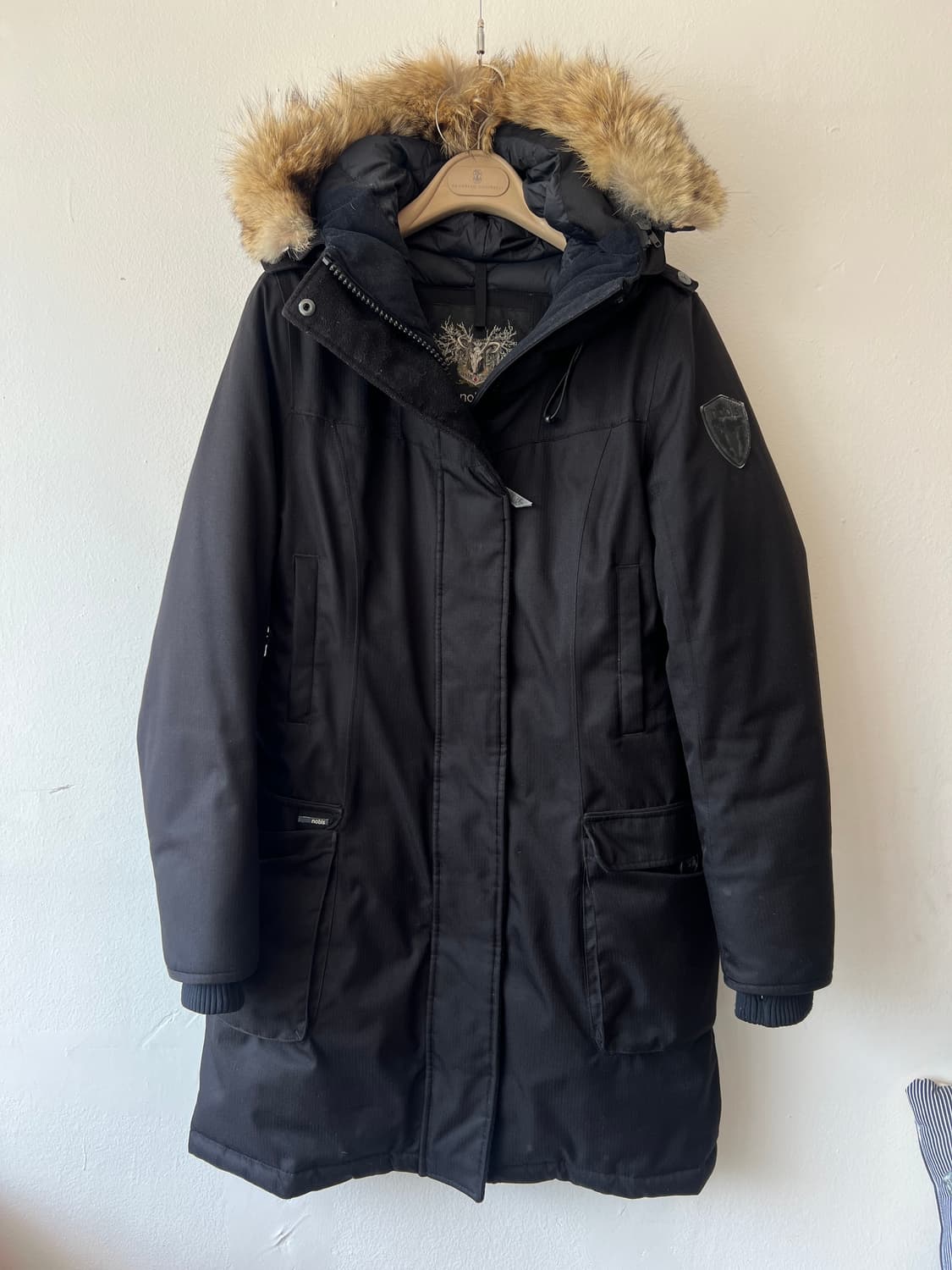 노비스 여성 블랙 덕다운패딩점퍼 후드패딩점퍼 상품이미지2