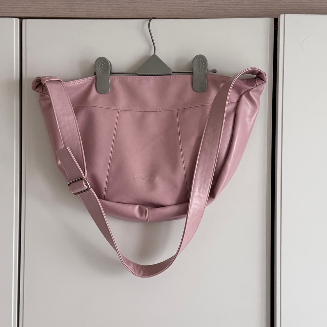 보부상 데일리 가죽 크로스백 핑크 상품이미지3