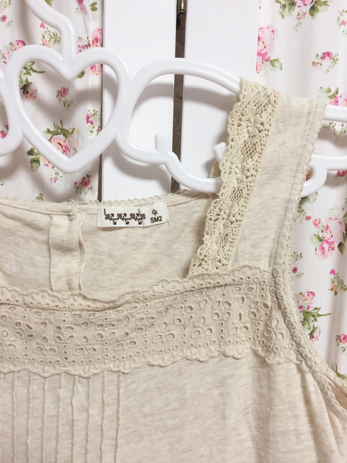 빈티지 사만사모스 베이지 슬리브리스 상품이미지3