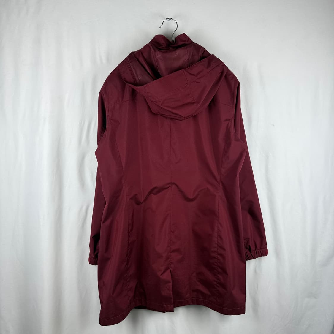 100) 코오롱 우븐 바람막이 롱 자켓 버건디 상품이미지6