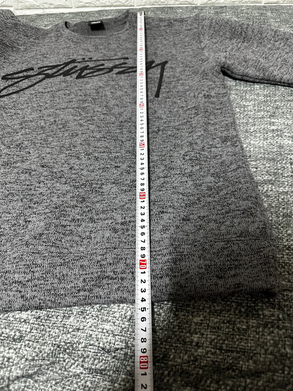 스투시 그레이 맨투맨 티셔츠 L 상품이미지6