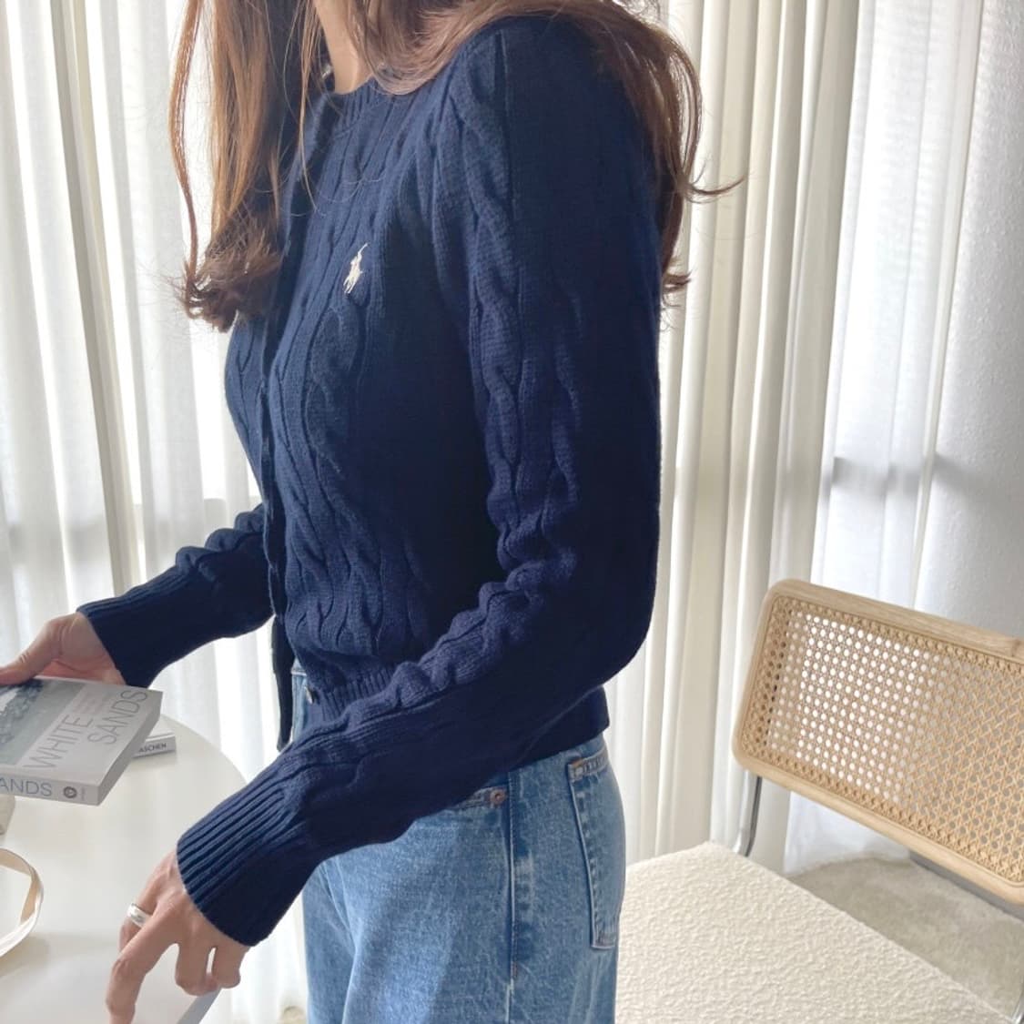 폴로 랄프로렌 니트 가디건 네이비 상품이미지3