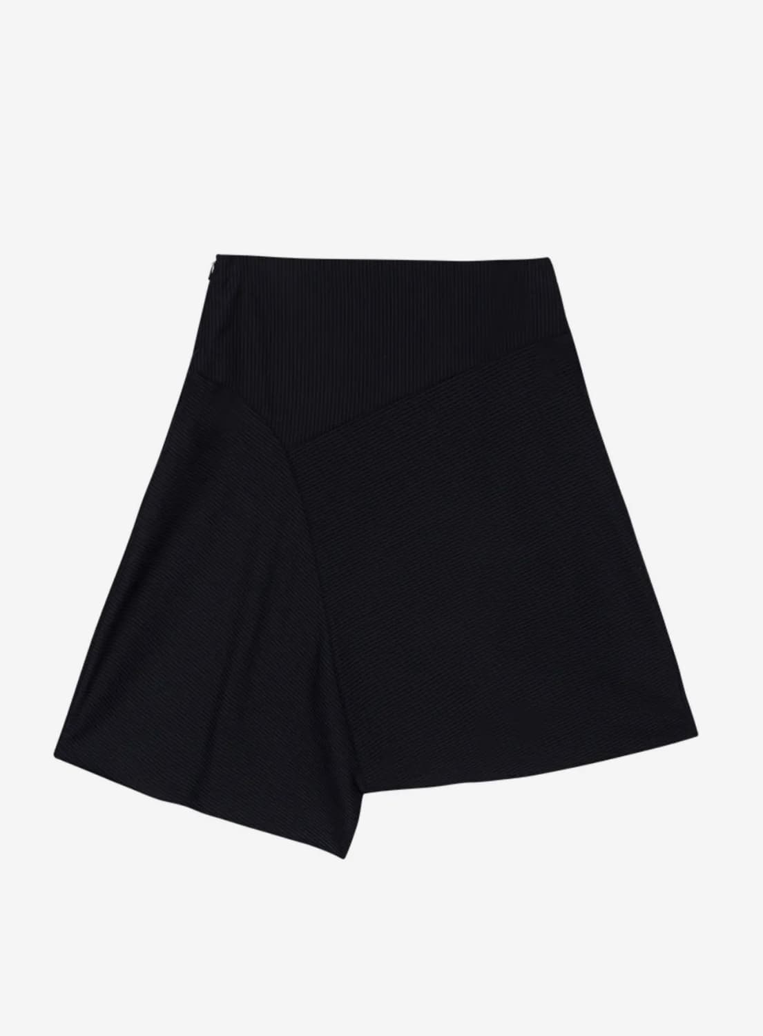 애즈온 PREPPY UNBALANCE SKIRT / BLACK 스커트 상품이미지3