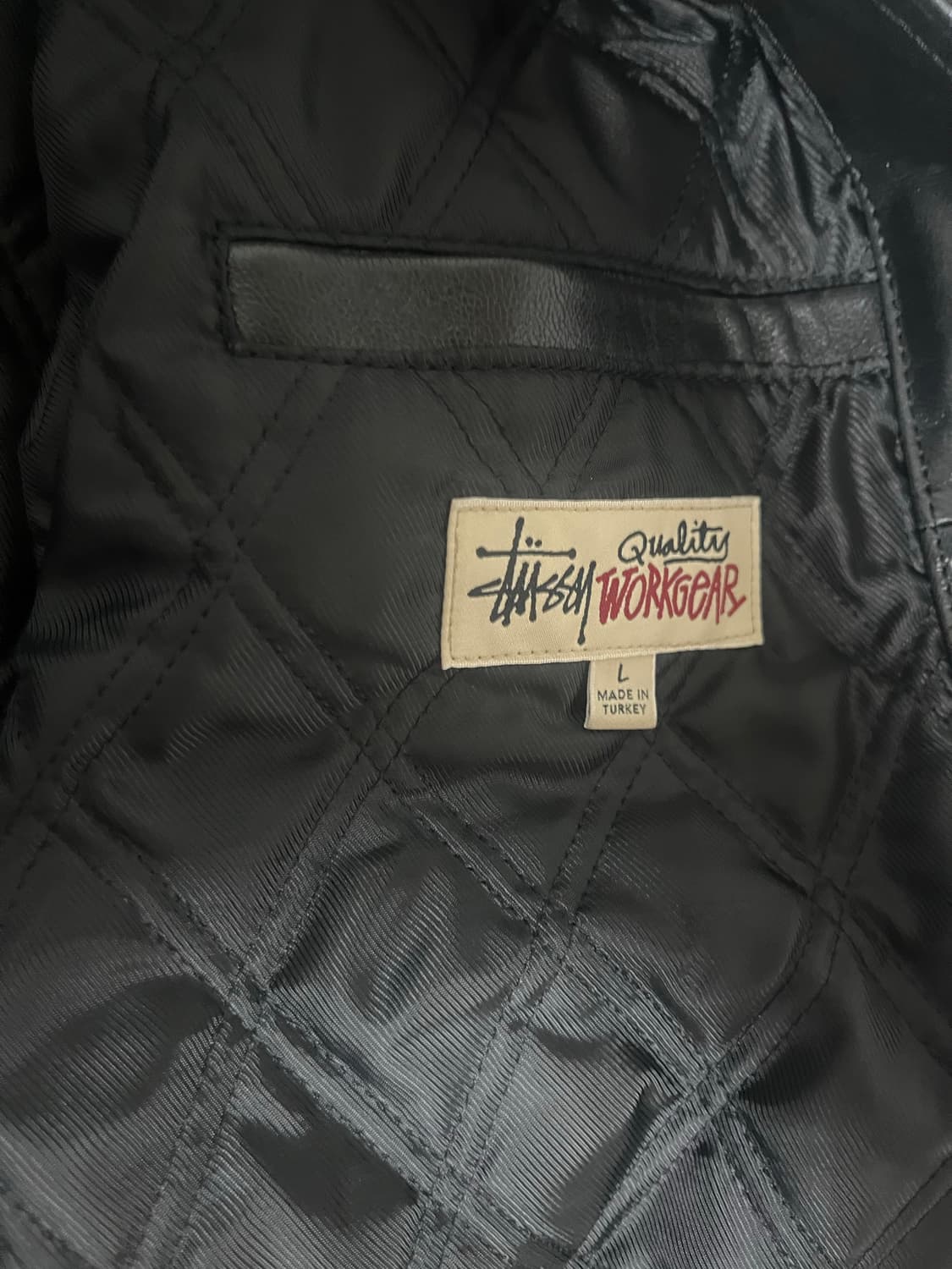 (L)스투시 레더 개러지 자켓 블랙 상품이미지4