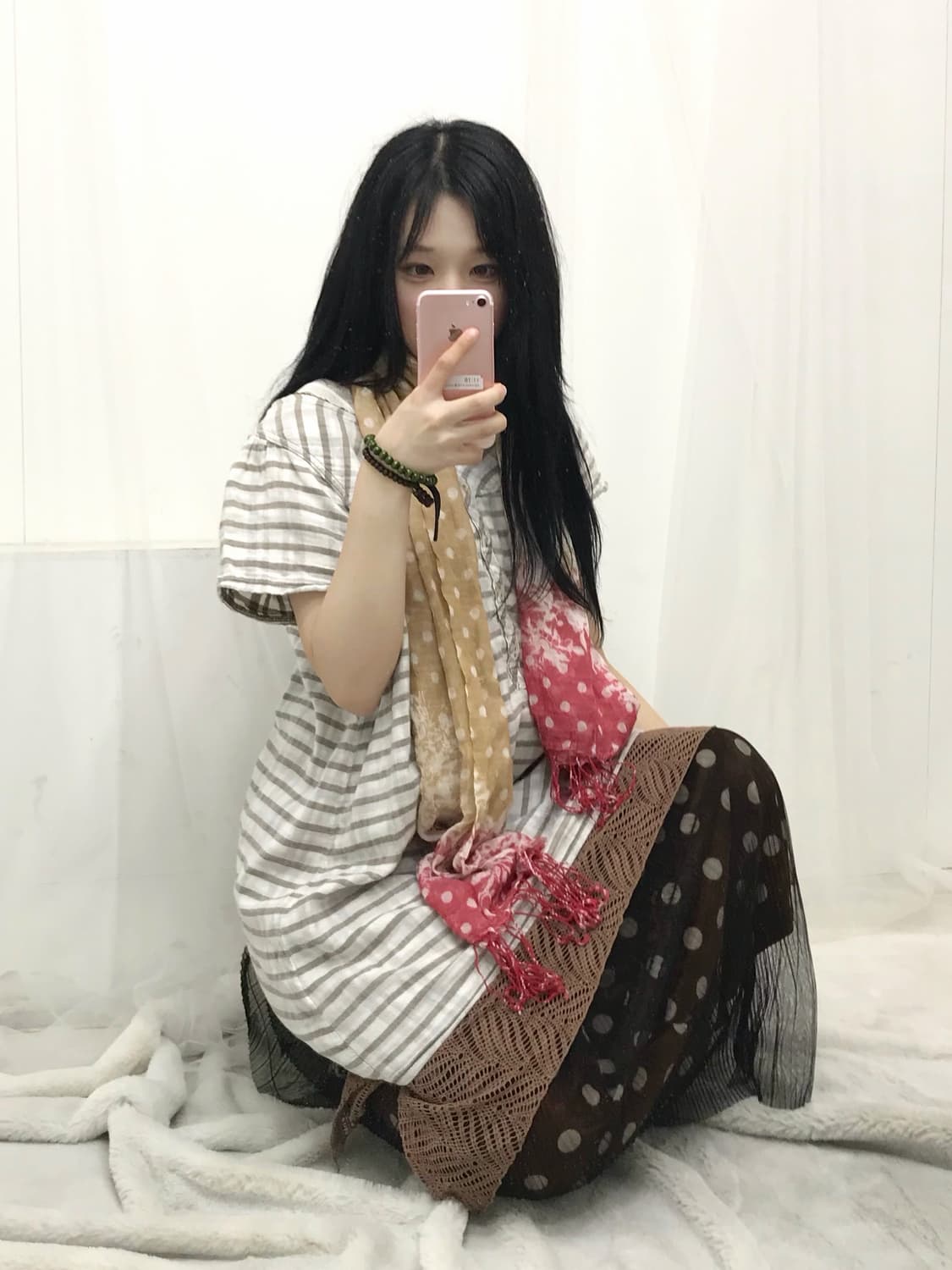𖤐브라운 도트 모리 set𖤐 상품이미지3