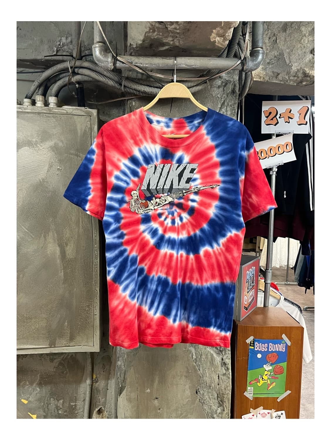 나이키 타이다이 프린팅 반팔티 레드 M #csz3744 상품이미지1