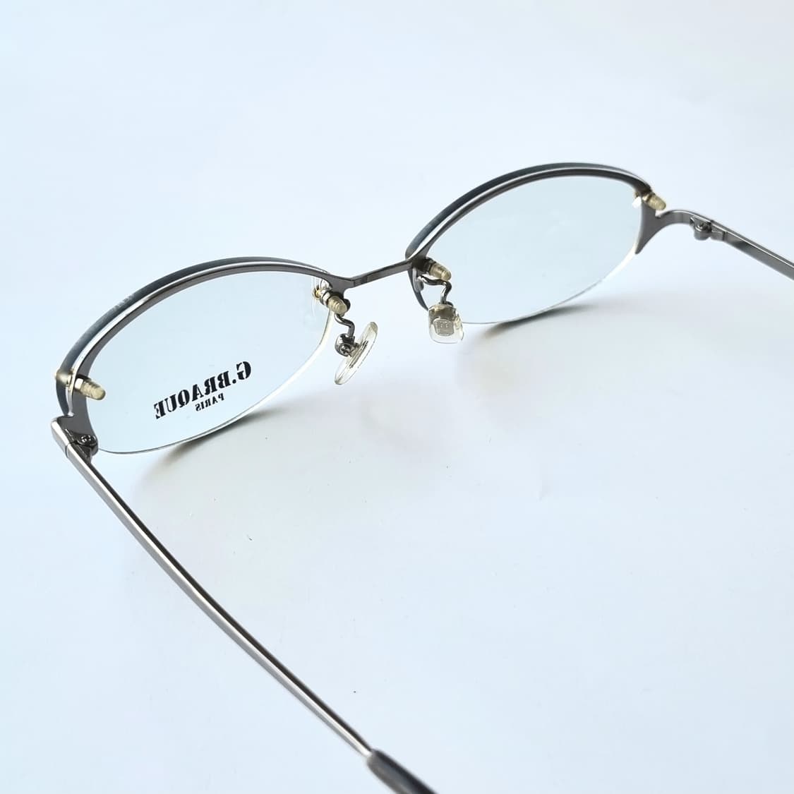 데드스탁 빈티지 메탈 캣아이 무테 안경테 716 상품이미지4