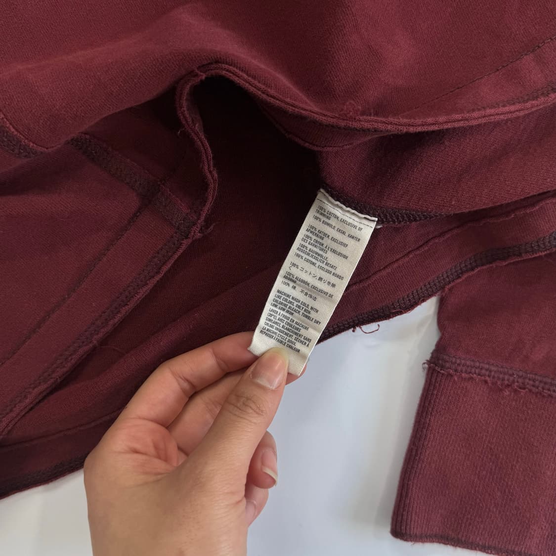 Abercrombie 아베크롬비 스펠아웃 버건디 롱슬리브  상품이미지6