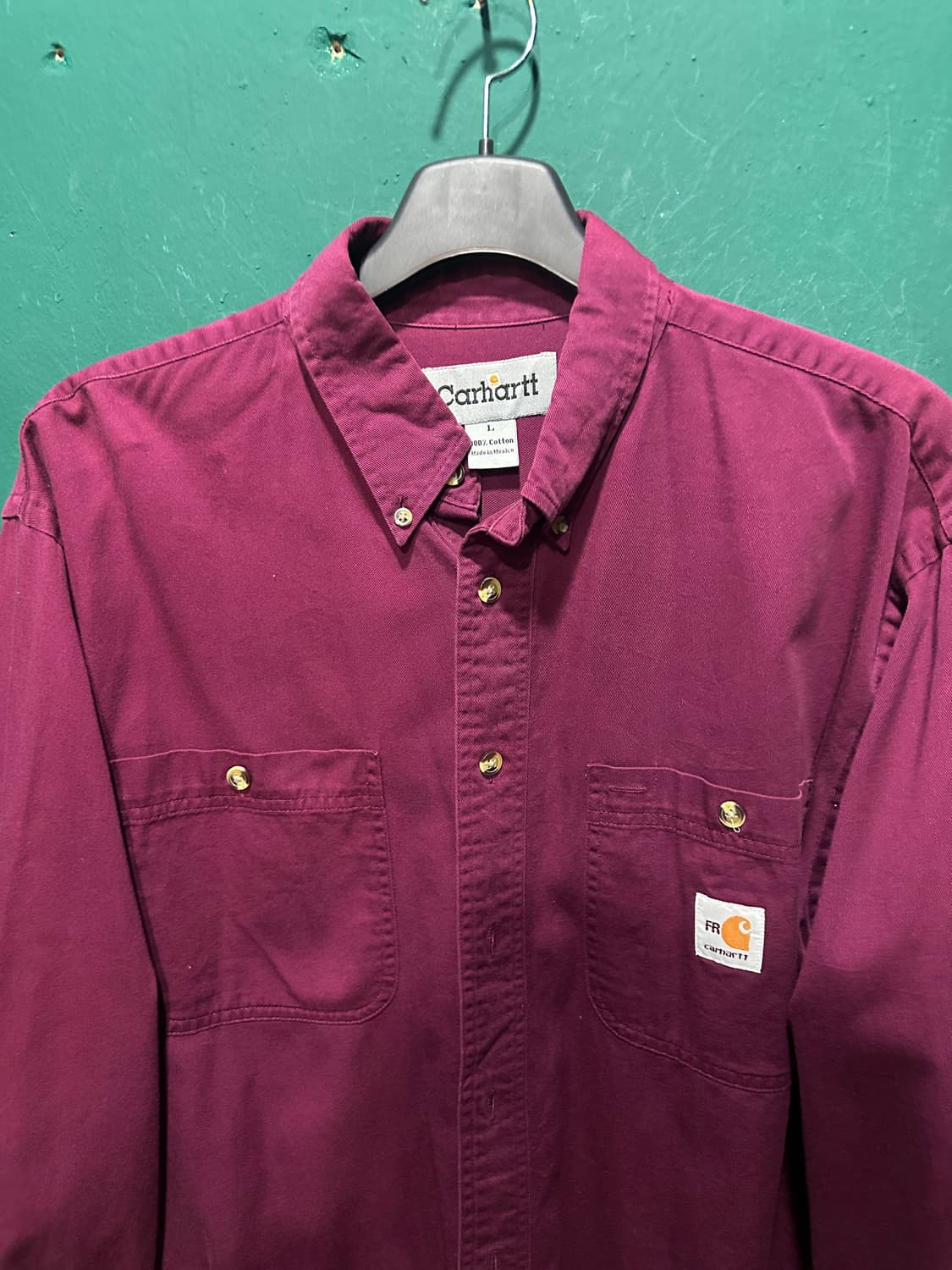 칼하트 남방 버건디 상품이미지2