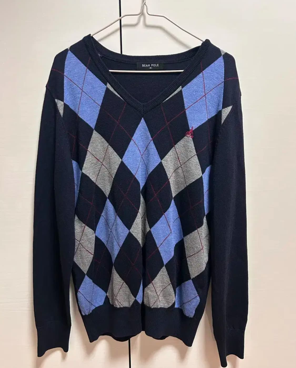 빈폴 아가일 브이넥 니트 95 상품이미지1