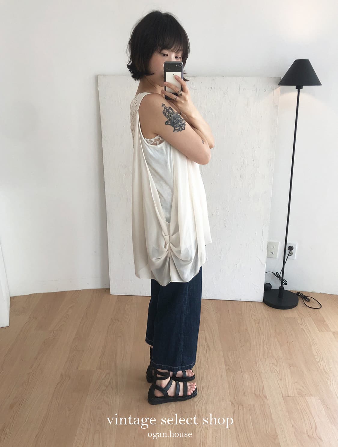 vintage EDWIN wide denim pants 상품이미지4