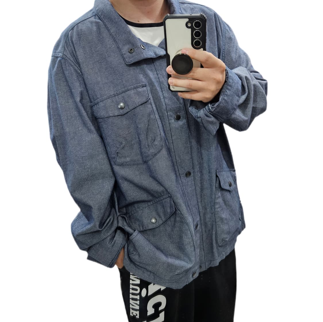 에디바우어 빈티지 샴브레이 워크자켓 XL 105-110 상품이미지1
