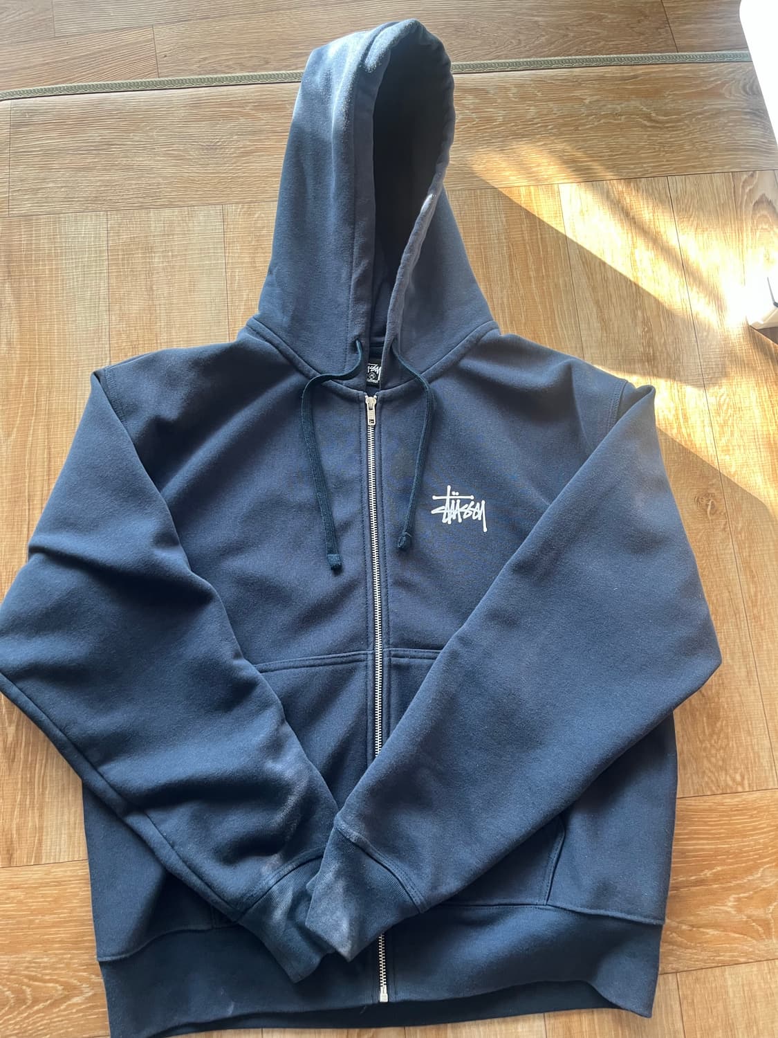 스투시 베이직 네이비 후드집업 상품이미지3