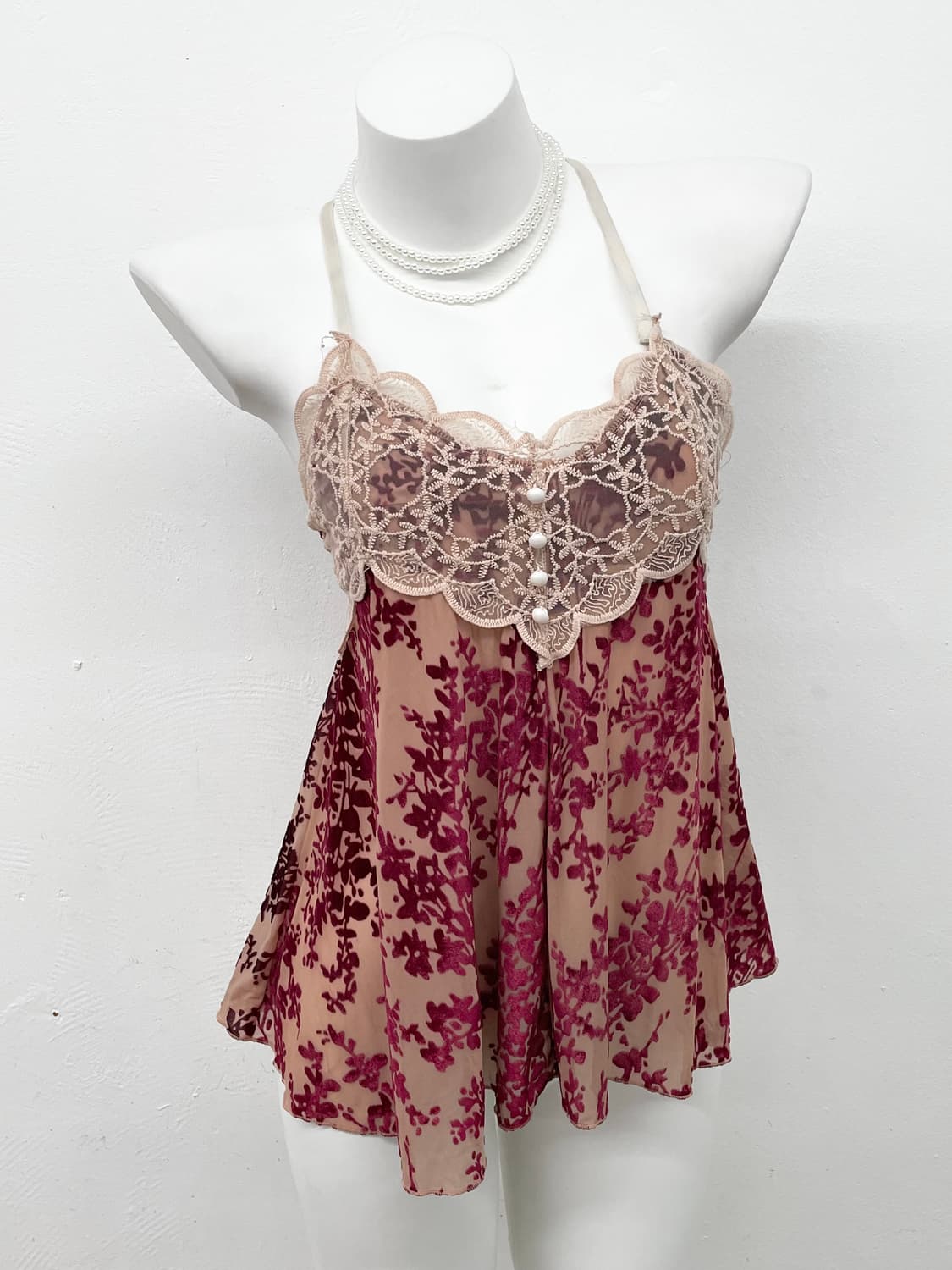 오리엔탈 플로럴 버튼 슬립 상품이미지1