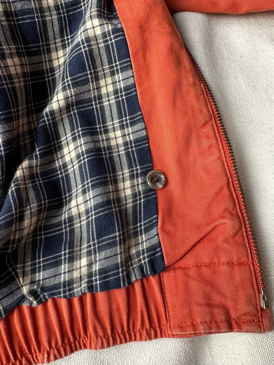 90s 폴로 해링턴 자켓 (100 / 오렌지 / 코듀로이 카라) 상품이미지7