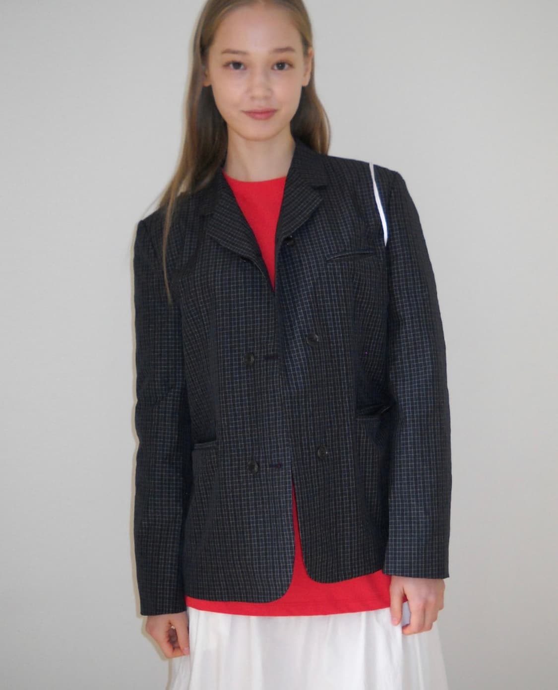 페스토 체크 더블 자켓 다크 레이크 상품이미지2