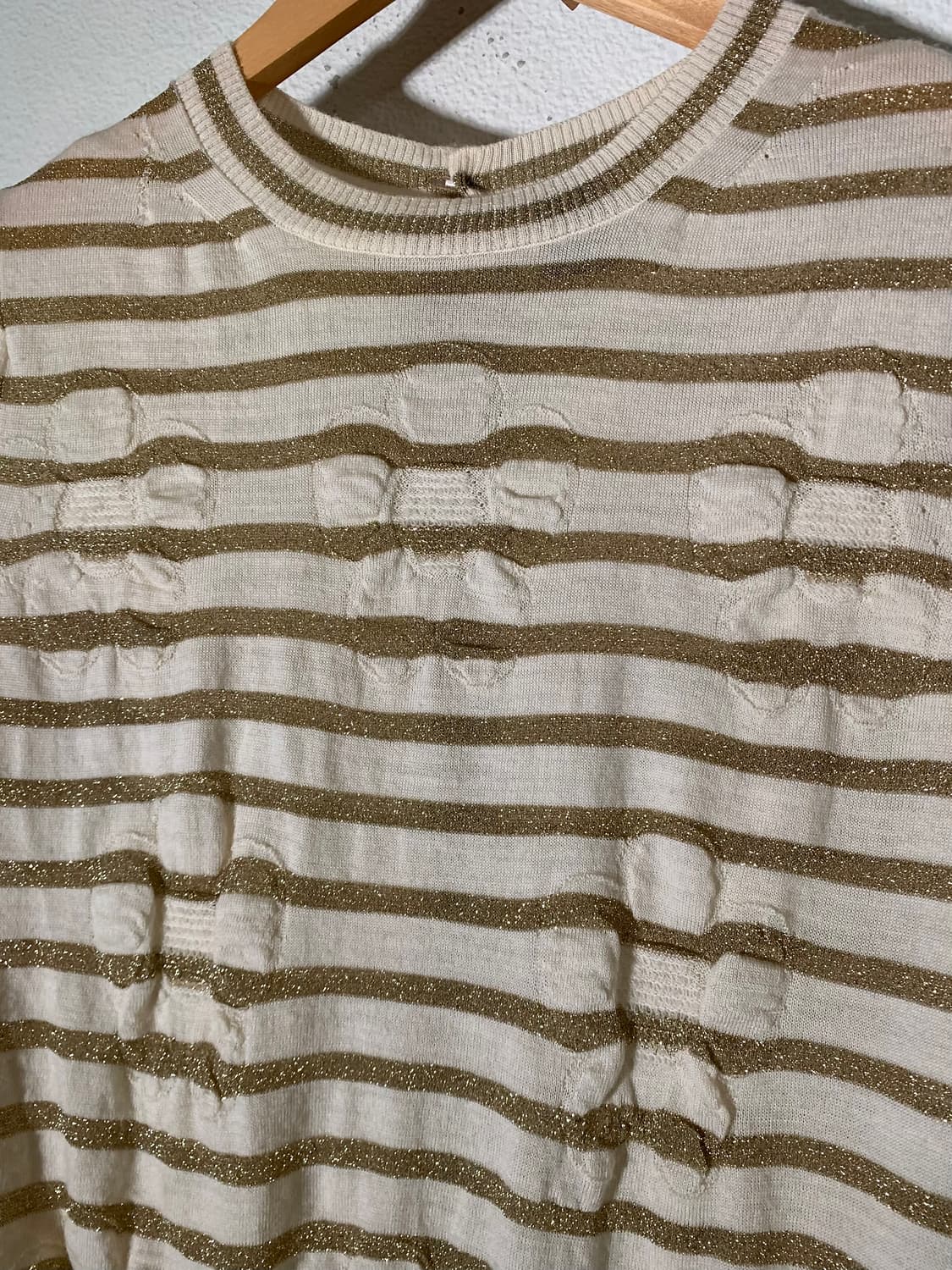 꼼데가르송 트리콧 투웨이 스트라이프 플라워 니트 가디건 상품이미지6