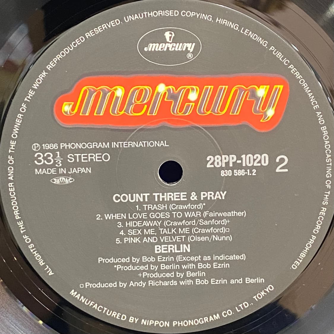 (LP) Berlin - Count Three & Pray 상품이미지5