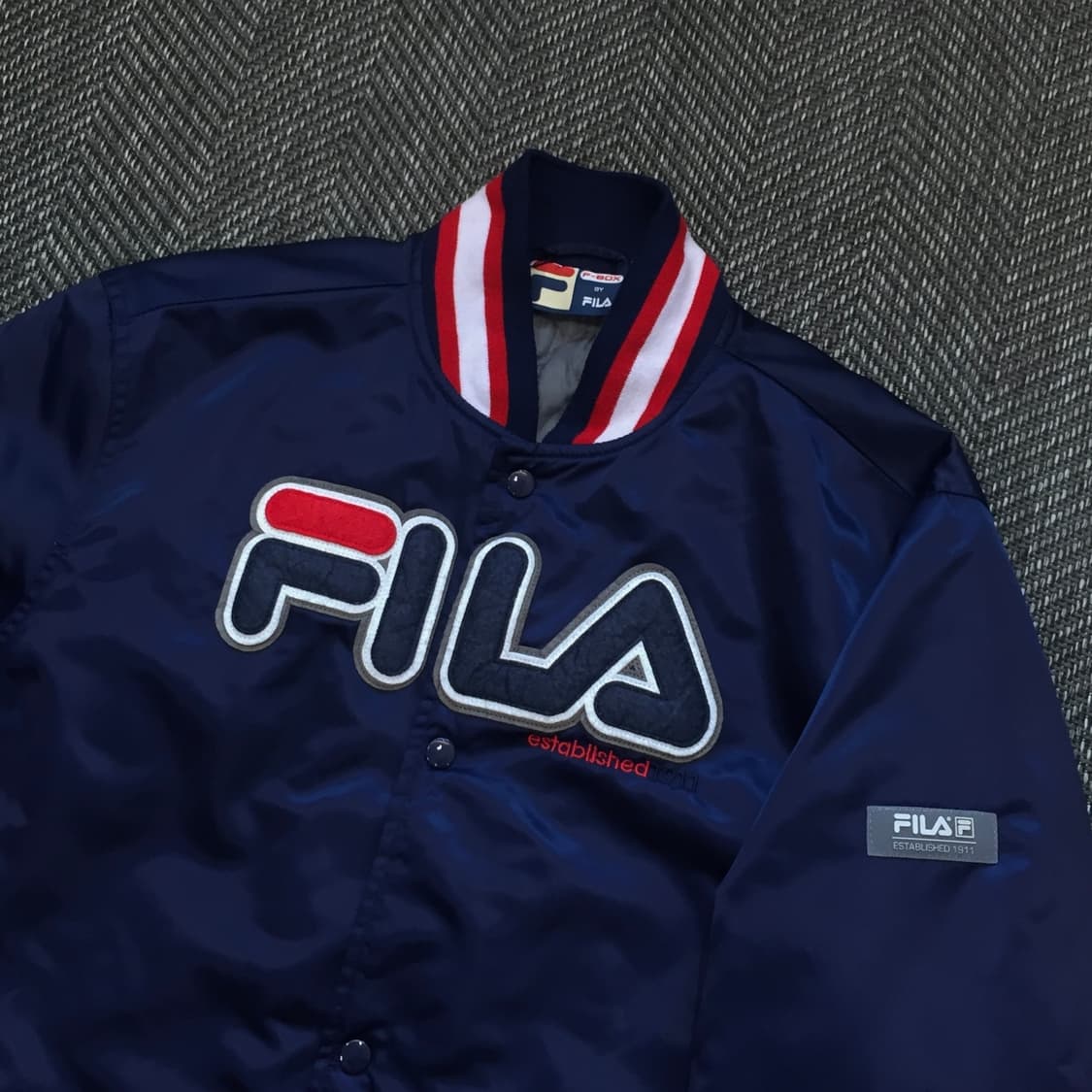 Fila 휠라 빅로고 올드스쿨 스타디움 바시티 자켓 상품이미지5