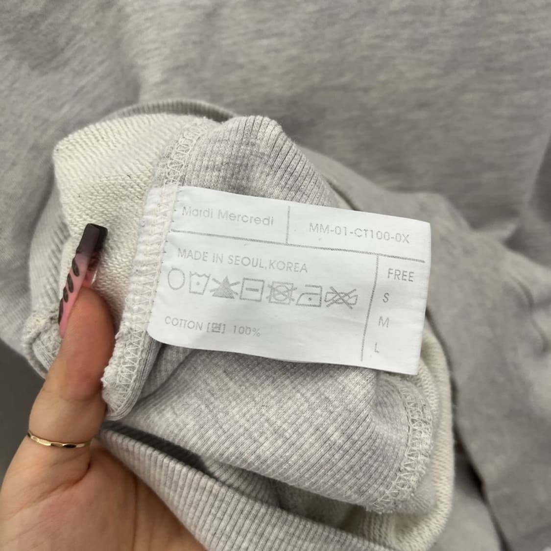마르디메르크디 빈티지 시그니처 플라워 맨투맨 M C11575 상품이미지6