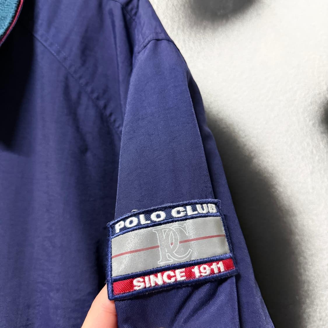 폴로 스포츠 올드스쿨 배색 플리스 디테일 퀼팅 집업 자켓 상품이미지4