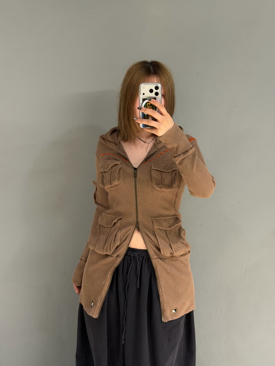 multi pocket printing hood zip-up & ops 상품이미지4