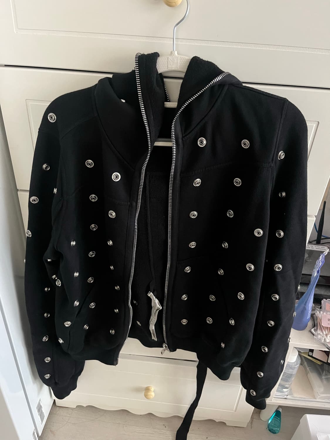 릭오웬스다크쉐도우 스터드 후드집업 M 상품이미지4