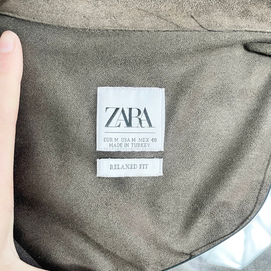 D2 자라 스웨이드 레더 오버셔츠 M-L사이즈 상품이미지4