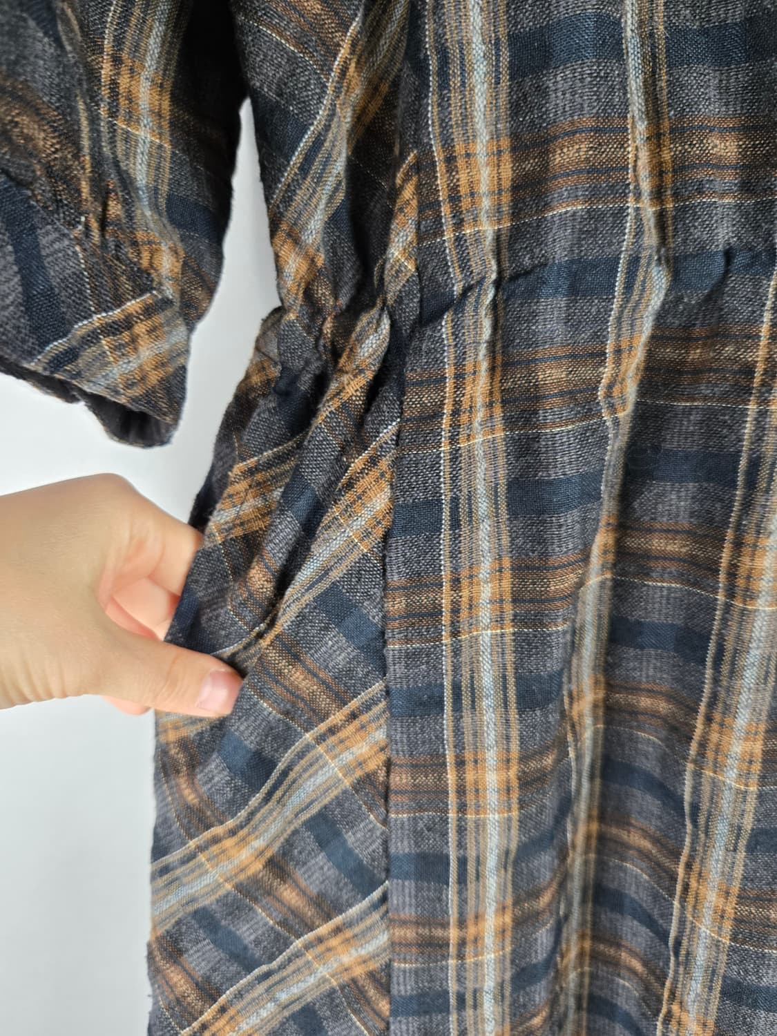 [무료배송]써스데이아일랜드 S 여성 8부소매 체크 원피스 상품이미지5