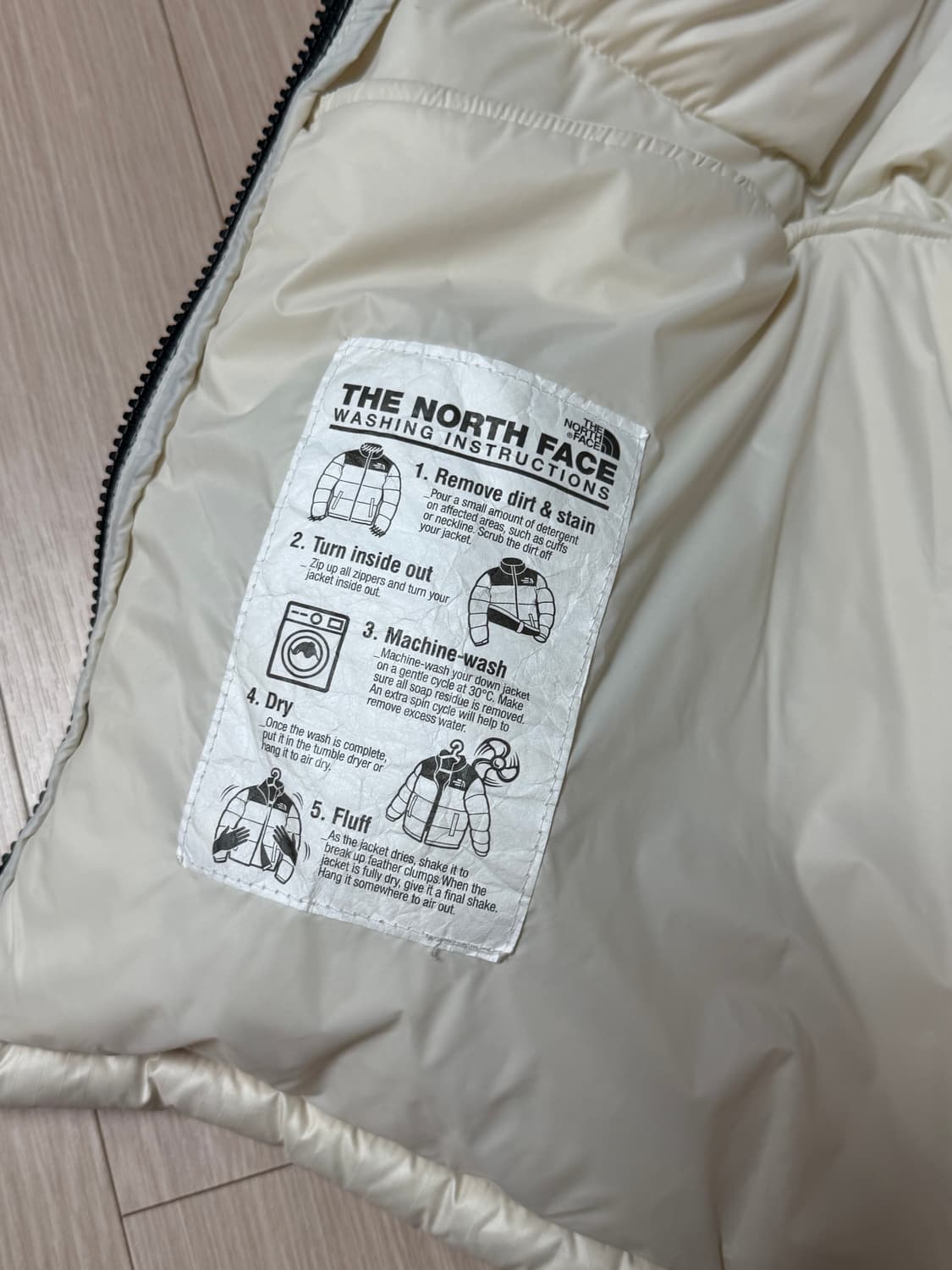 노스페이스 화이트라벨 눕시 패딩 조끼 XL (크림) 상품이미지5