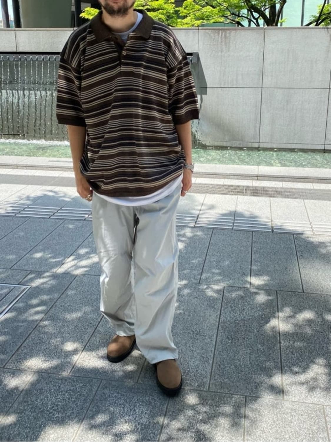 (M) 나나미카 몽키타임 스트라이프 폴로셔츠 판매합니다. 상품이미지1