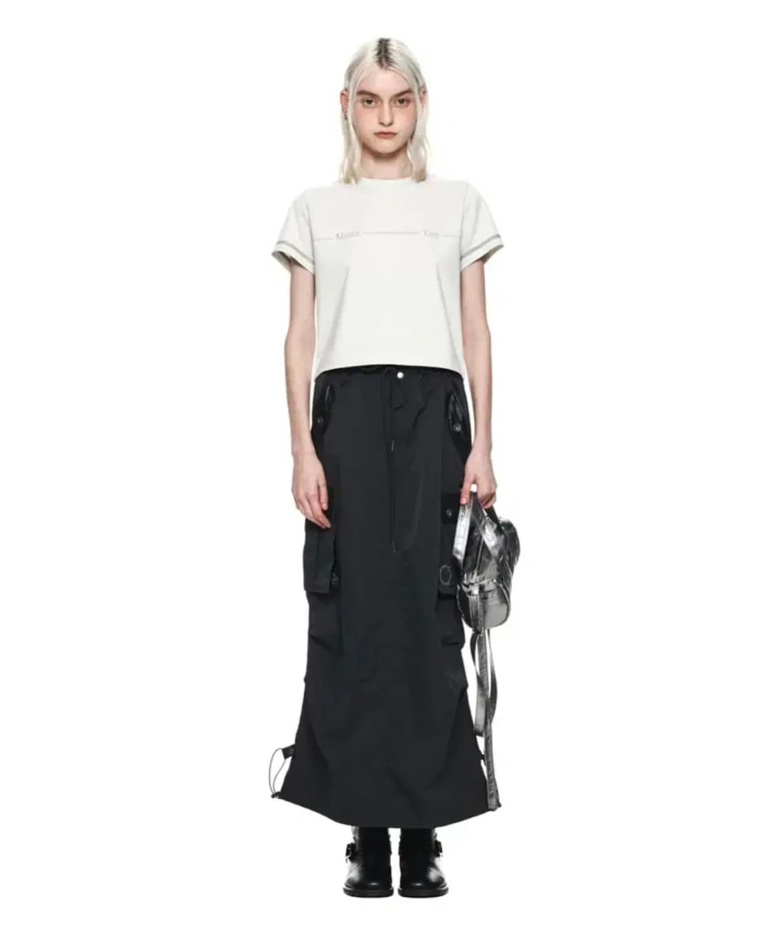 마뗑킴 CARGO MAXI SKIRT IN CHARCOAL 상품이미지1