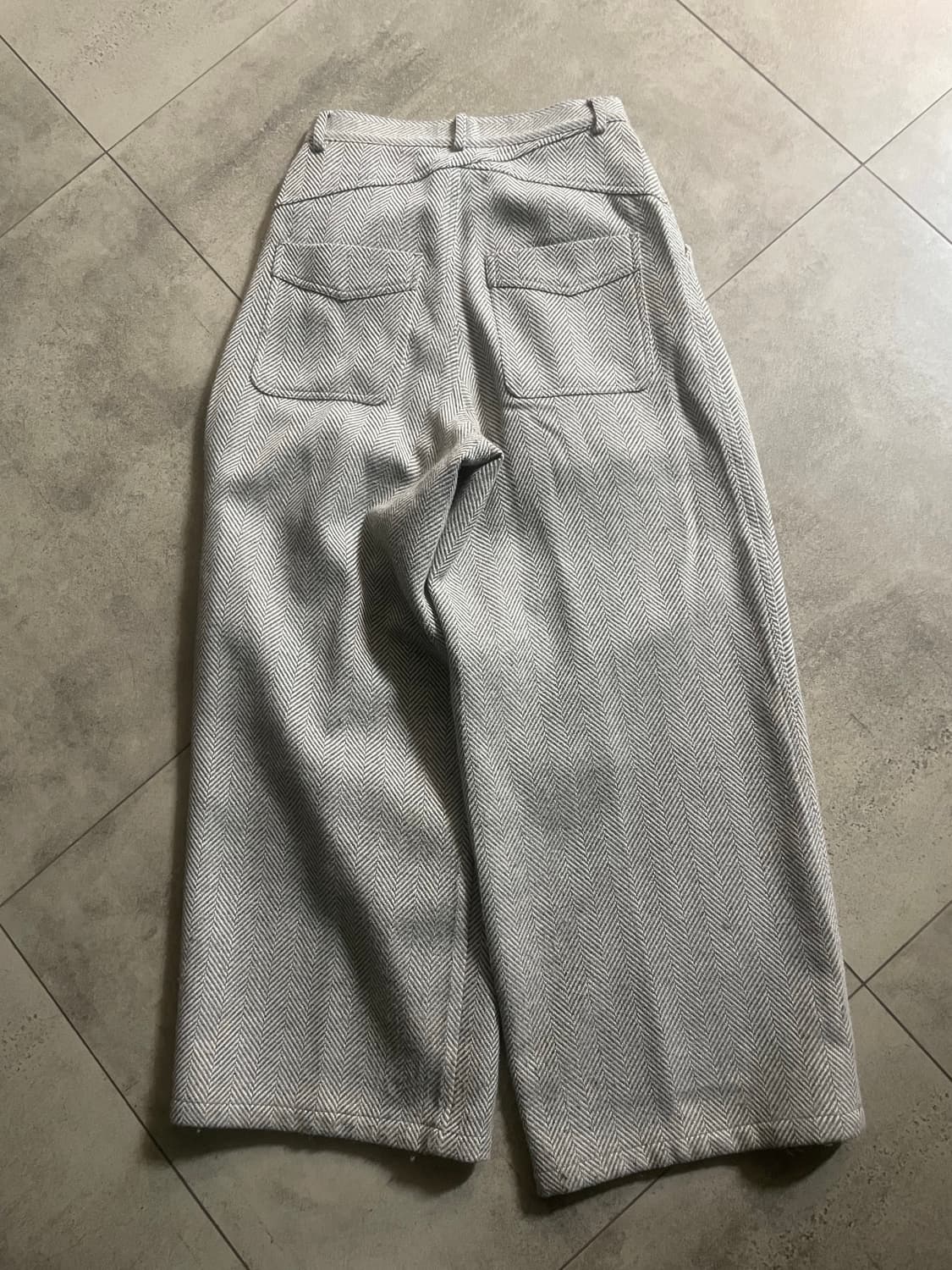 웨이비니스 해링턴 딥원턱 해링본 팬츠 1 상품이미지2