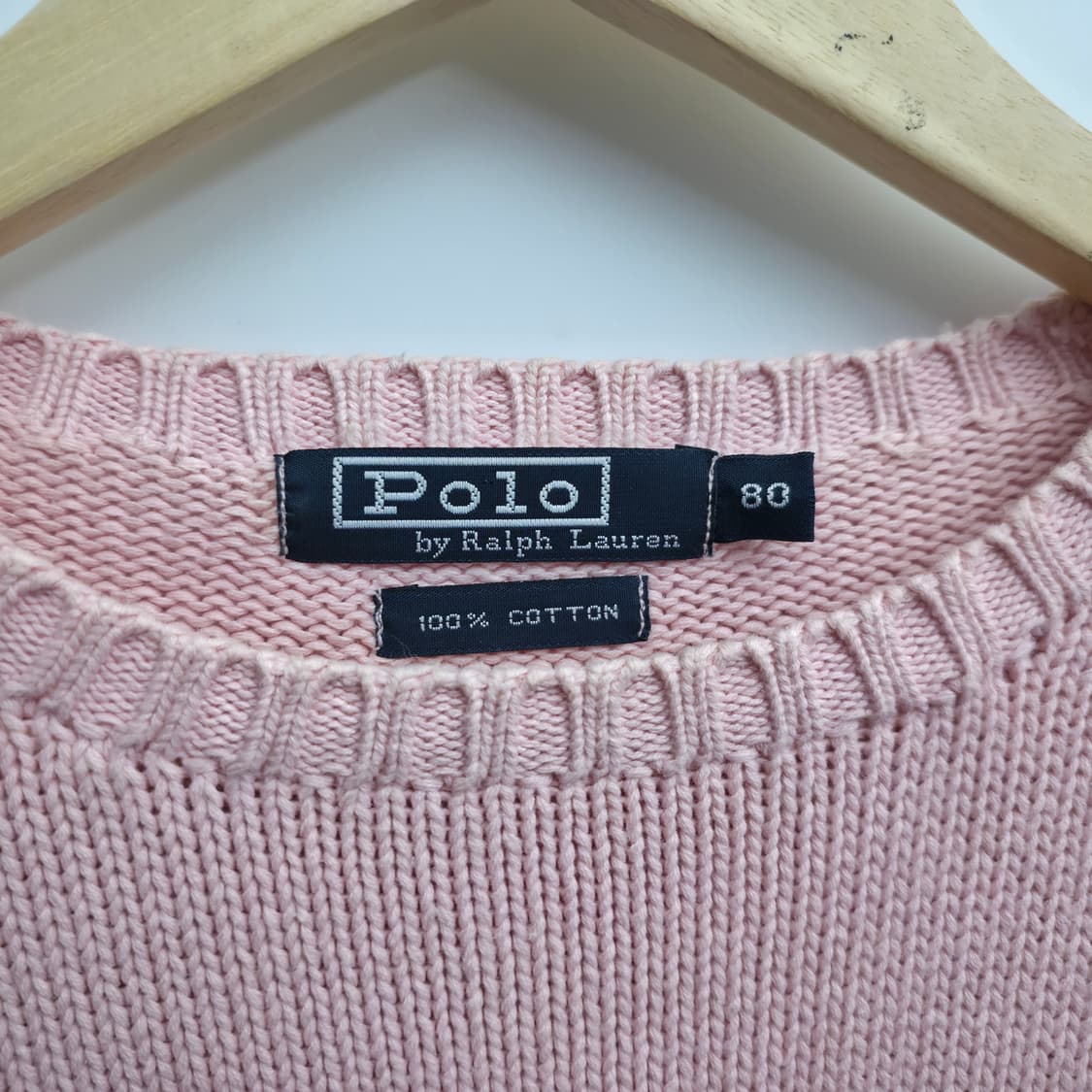 [M] 폴로 랄프로렌 연핑크 핑크 니트 상품이미지5