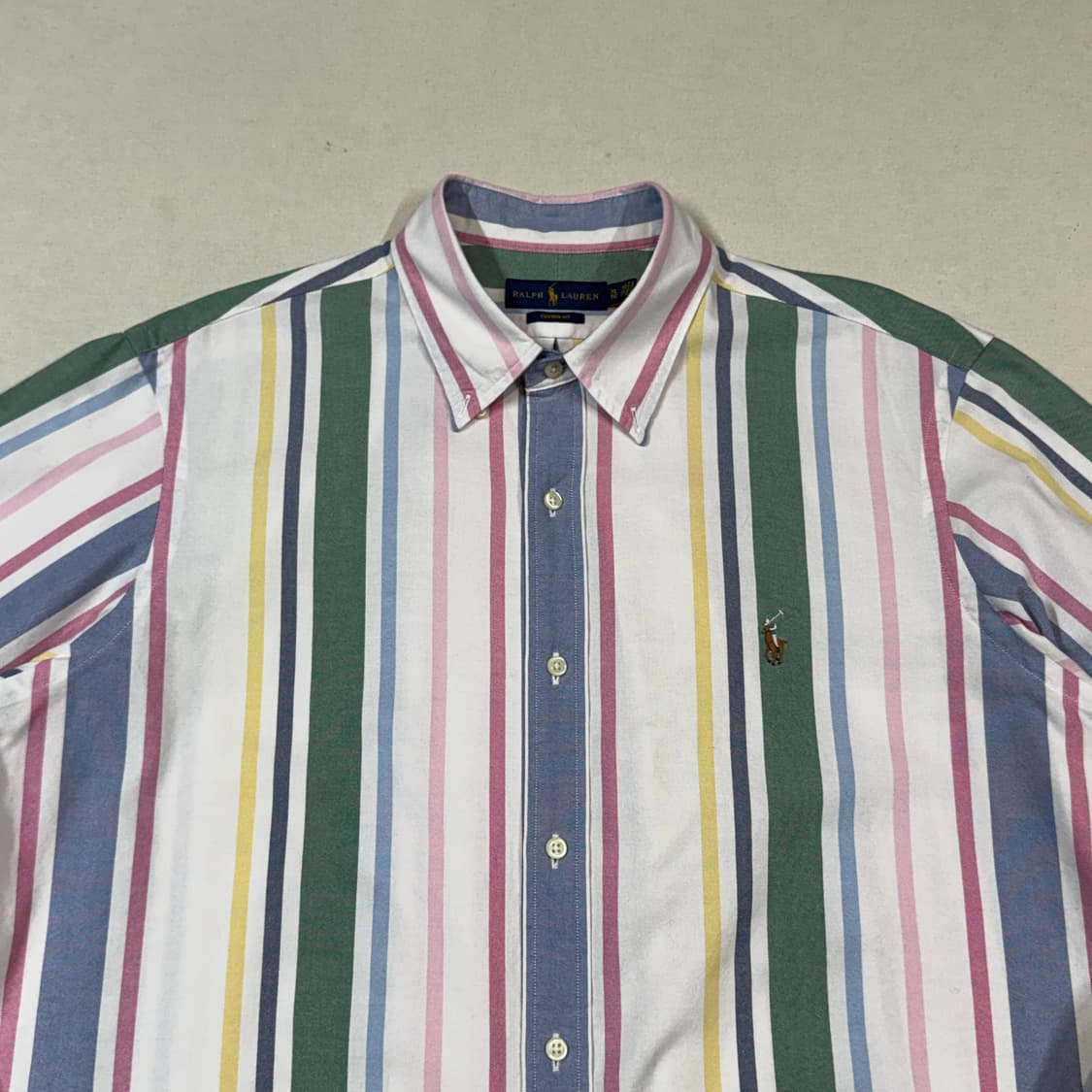 XL) 폴로 랄프로렌 멀티 컬러 옥스포드 셔츠 신형 큐알탭 상품이미지3