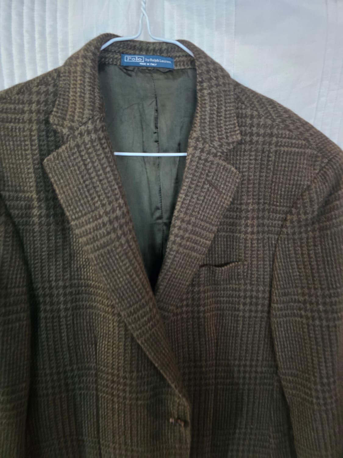폴로  랄프로렌 체크 블레이저 이태리 모100프로 자켓 상품이미지1