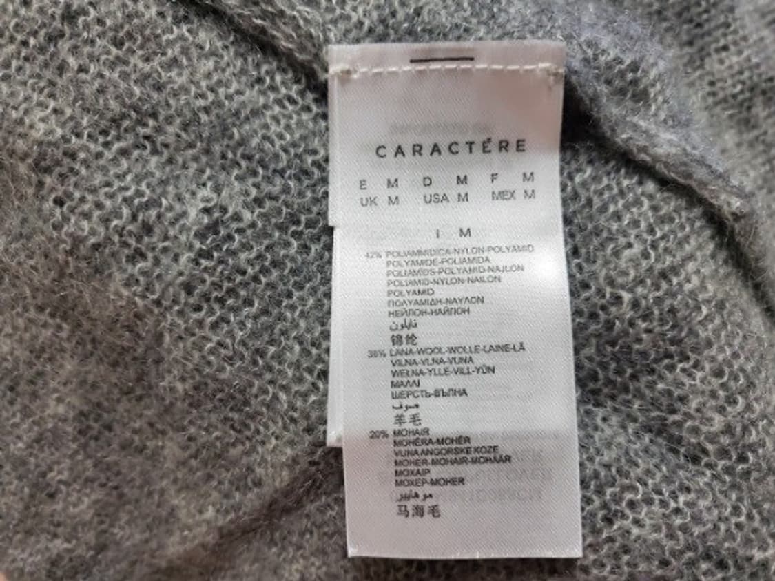 이태리 CARACTERE 플라워 그레이믹스 울니트 M 새상품 상품이미지8