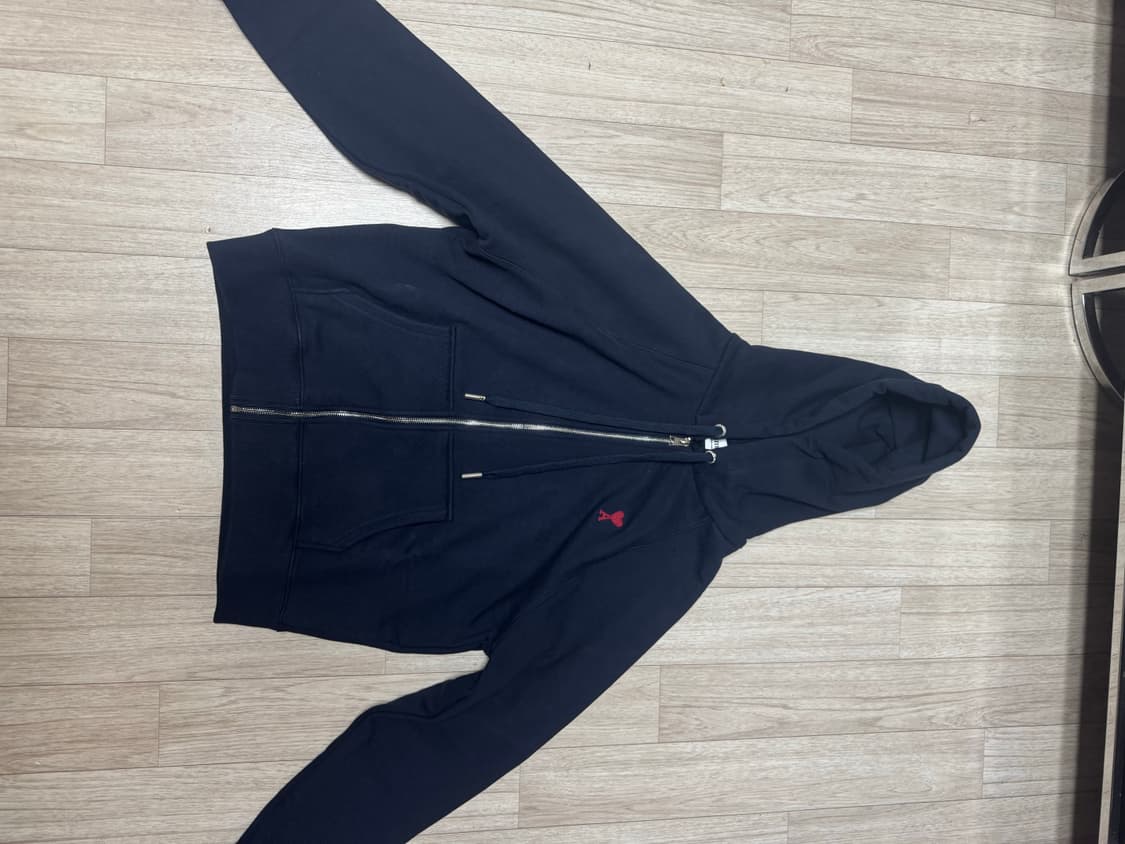 정품)아미 후드집업 네이비 M 상품이미지6