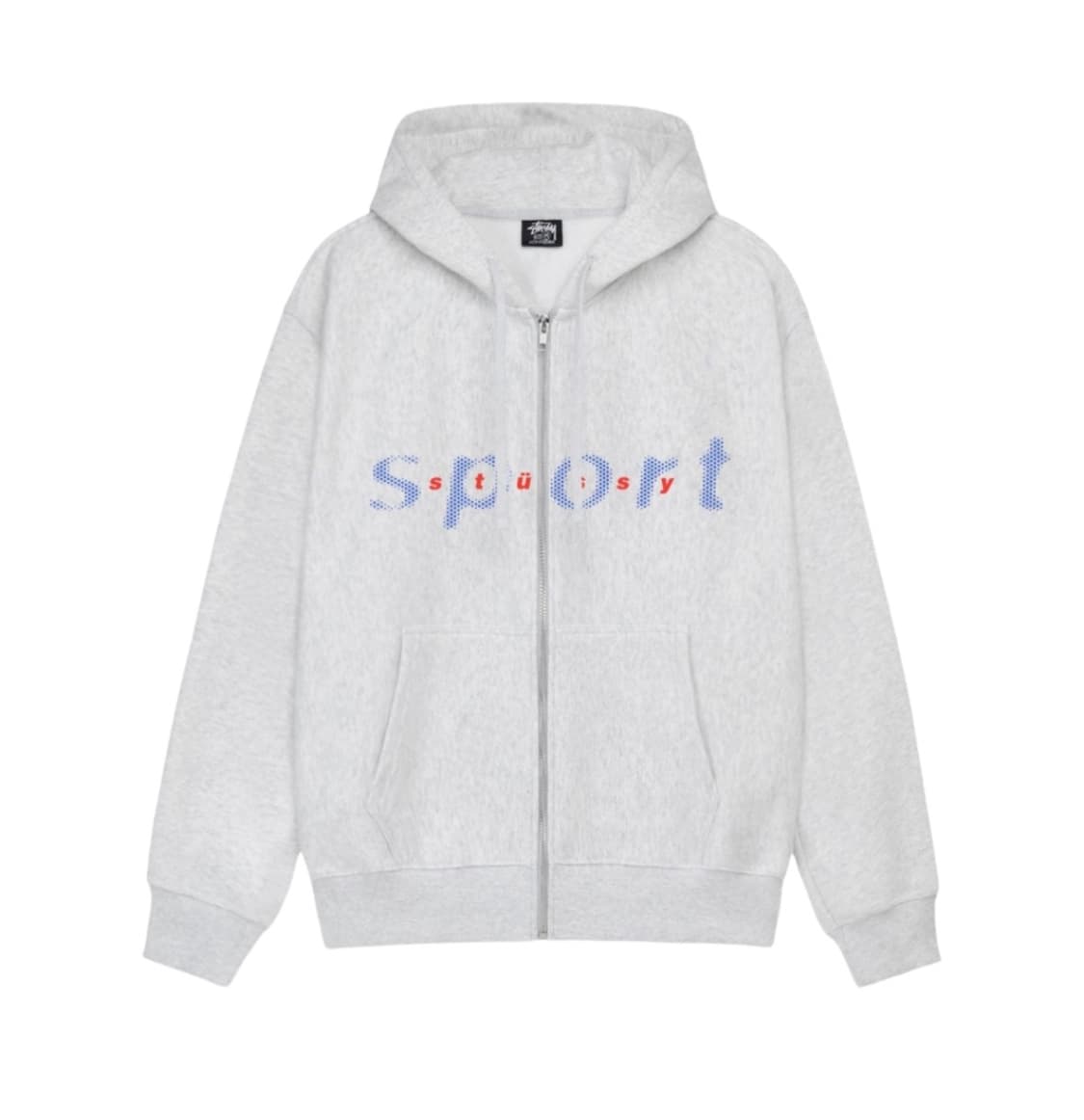 stussy 스투시 닷 스포츠 후드 집업 애쉬 헤더 M 상품이미지1