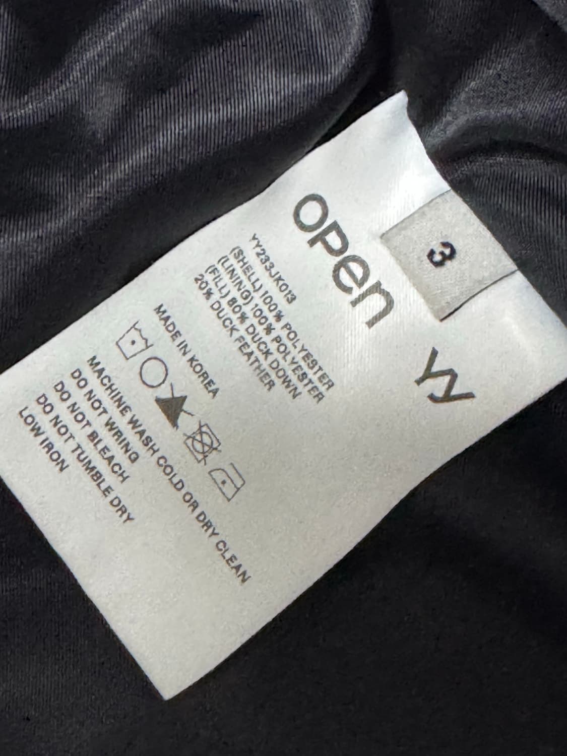 오픈와이와이 푸퍼패딩 3사이즈 상품이미지3