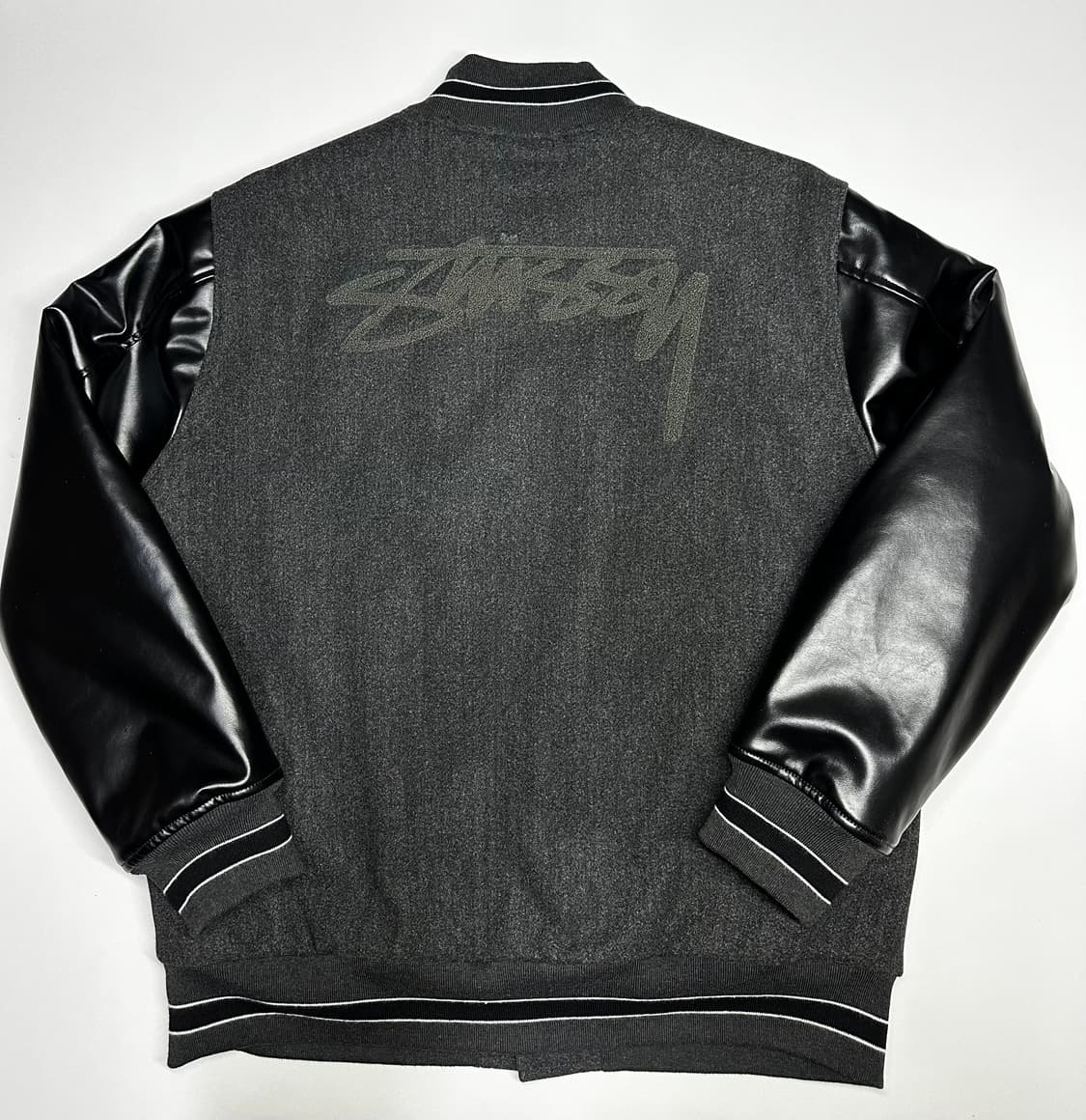 스투시 S로고 바시티 자켓 블랙 XL 상품이미지4