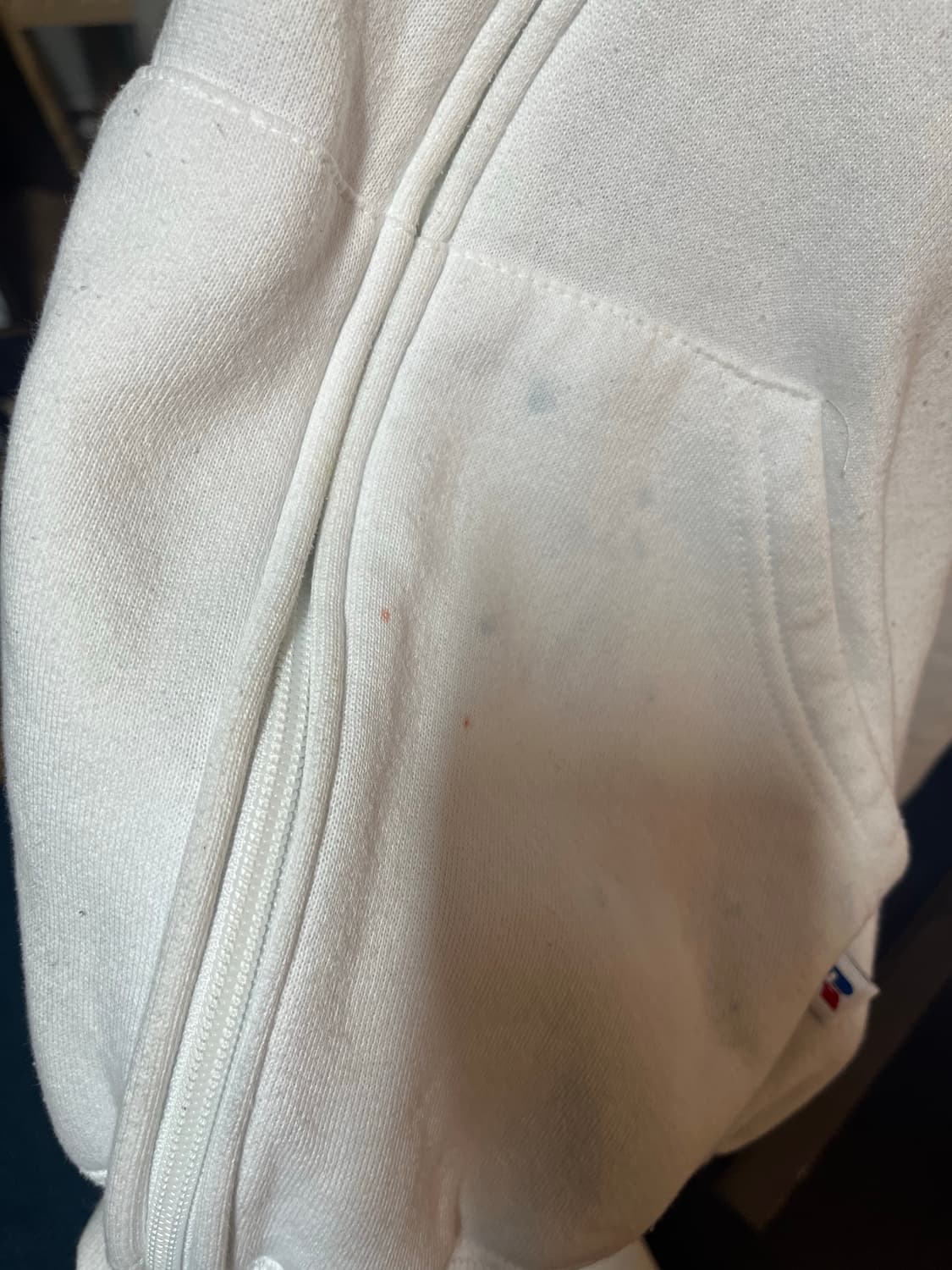 90s 러셀 후드집업 화이트L 상품이미지6